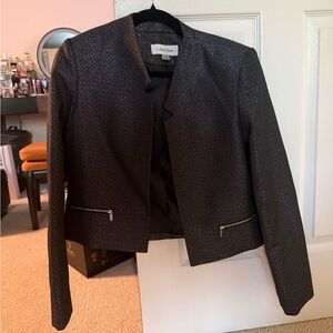 Calvin Klein Textured Black Blazer